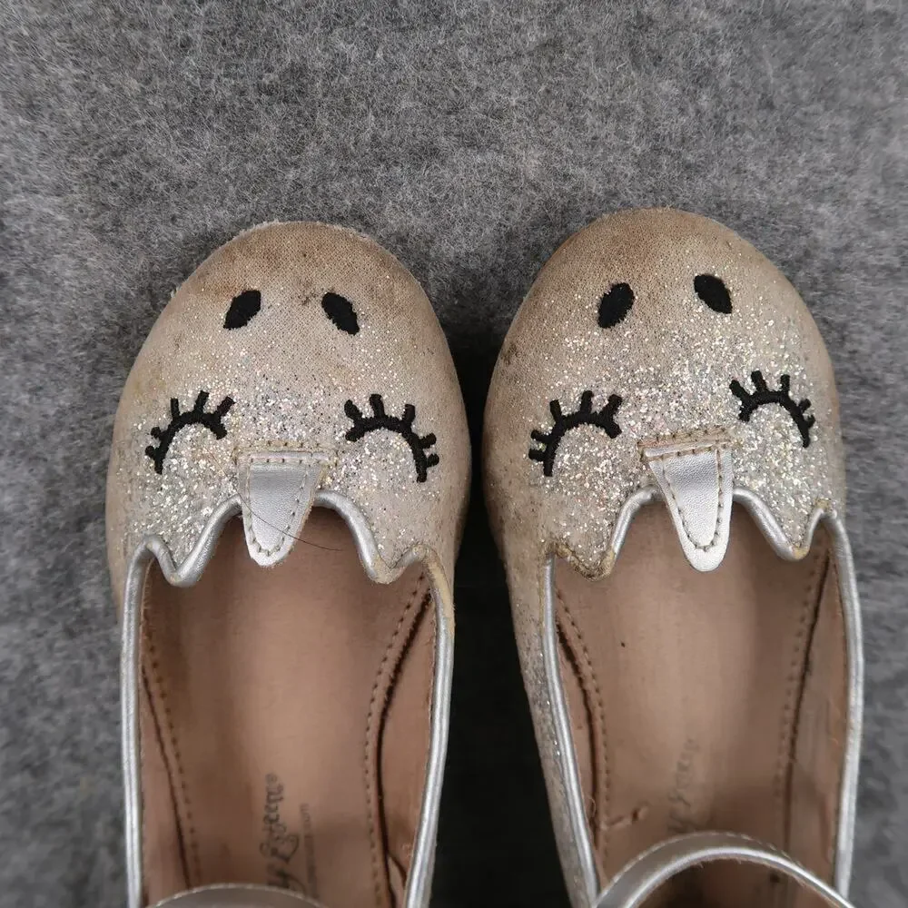 Self Esteem Shoes Girls 11 Ballet Flats Ankle Buckle Strap Unicorn Flats Casual